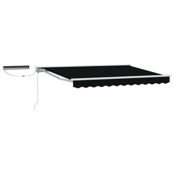 vidaXL Electric Retractable Awning Black 3 x 2.5 m