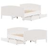 vidaXL Bed Frame without Mattress White 140x200 cm Solid Wood Pine