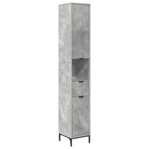 vidaXL Bathroom Cabinet Concrete Grey 31.5 x 33 x 190 cm