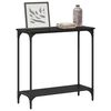 vidaXL Console Table Black oak 75 x 30.5 x 75 cm Engineered wood