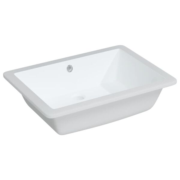 vidaXL Bathroom Sink White 55.5x40x18.5 cm Rectangular Ceramic