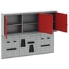 vidaXL Tool Cabinet Set with Shelf 5 pcs Red Powder-Coated Steel