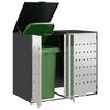 vidaXL Wheelie Bin Storage for 2 Bins Anthracite 136 x 77.5 x 115.5 cm