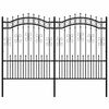 vidaXL Garden Fence KAMPEN 240 x 190 cm Powder-coated steel Black