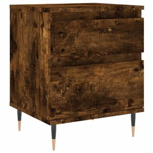 vidaXL Bedside Cabinet Smoked Oak 40x35x50 cm Engineered Wood