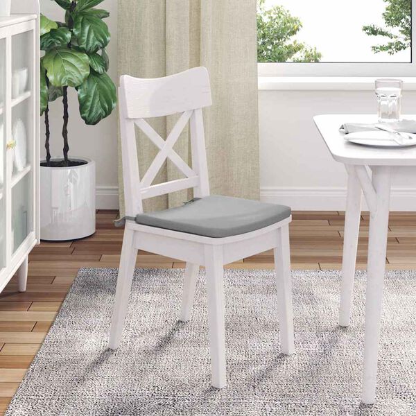 vidaXL Seat Cushions 4 pcs Cloud Grey 40 x 40 x 3 cm Fabric