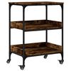 vidaXL Kitchen Trolley Smoked Oak 60x41x80.5 cm Engineered Wood