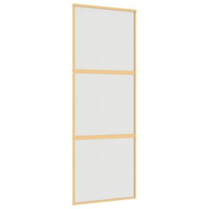 vidaXL Sliding Door Gold 76x205 cm Frosted ESG Glass and Aluminium