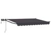 vidaXL Manual Retractable Awning with LEDs Anthracite 3 x 2 m