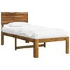 vidaXL Single Bed Frame with Headboard ROSTOCK Natural 100 x 200 cm