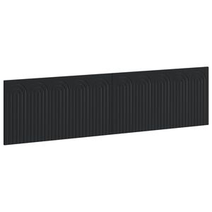 vidaXL Wall-Mounted Headboard ALKMAAR Black Engineered Wood