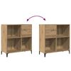 vidaXL Record Cabinet Artisan Oak 84.5x38x89 cm Engineered Wood