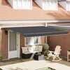 vidaXL Retractable Awning Anthracite 400 x 300 cm Aluminium and Fabric