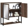 vidaXL Bathroom Mirror Cabinet Brown Oak 60x16x60 cm Engineered Wood
