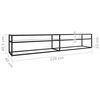 vidaXL TV Cabinet Transparent 220x40x40.5 cm Tempered Glass