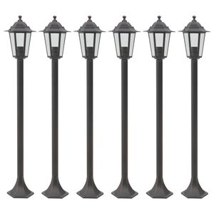 vidaXL Garden Post Lights 6 pcs E27 110 cm Aluminium Bronze