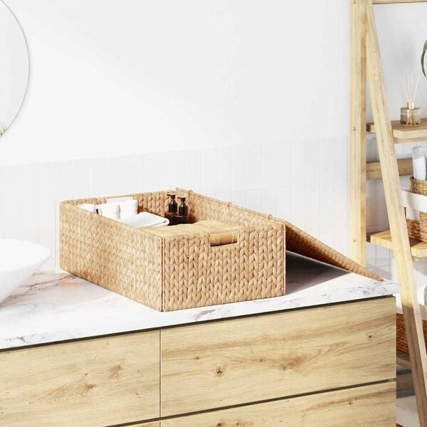 vidaXL Storage Box Natural 60 x 38 x 20 cm Water hyacinth