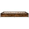 vidaXL Bed Frame without Mattress Smoked Oak 120x200 cm