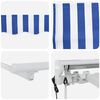 vidaXL Retractable Awning Blue and White 400 x 200 cm