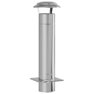 vidaXL Chimney Extension Silver 25 x 25 x 82 cm Stainless Steel