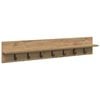 vidaXL Wall-Mounted Coat Rack Wall-Mounted Artisan Oak Engineered wood