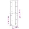 vidaXL Firewood Rack Black 50x30x209 cm Steel
