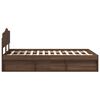 vidaXL Bed Frame with Headboard Brown Oak 120 x 200 cm Solid Pine Wood