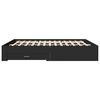 vidaXL Bed Frame with Drawers without Mattress Black 200x200 cm