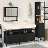 vidaXL Bathroom Furniture Set 4 pcs Black oak Engineered wood
