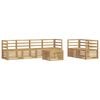 vidaXL Outdoor Sofa Set 7 pcs White Solid Acacia Wood