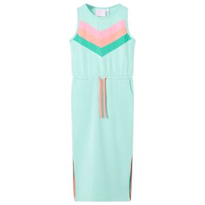 vidaXL Kids' Dress with Drawstring Light Mint 116