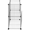 vidaXL 8-Panel Pet Cage with Door Black 35x35 cm Steel