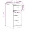 vidaXL Garage Storage Cabinet Brown Oak 40x51x85 cm Solid Wood Pine