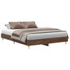 vidaXL Bed Frame No Mattress Brown Oak 140x200 cm Engineered Wood