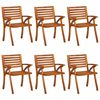 vidaXL 7 Piece Garden Dining Set 201x100 cm Solid Acacia Wood