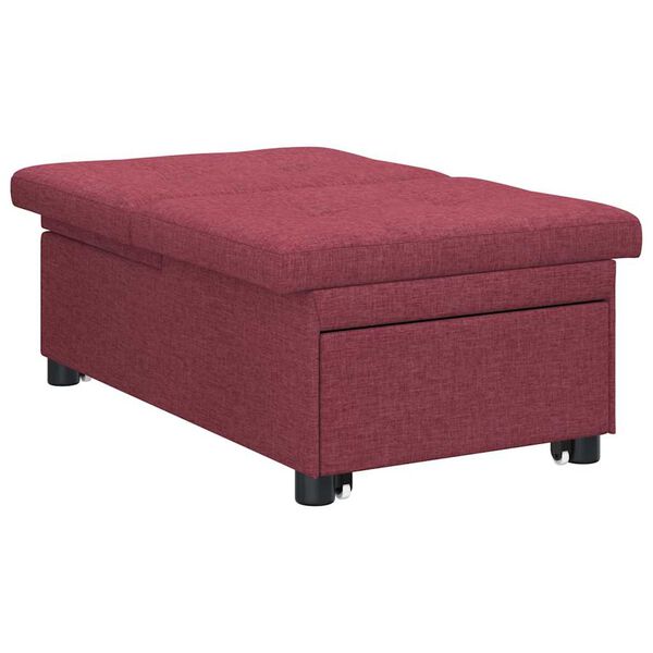 vidaXL Sofa Bed Wine Red 194 x 50 x 82 cm Plywood