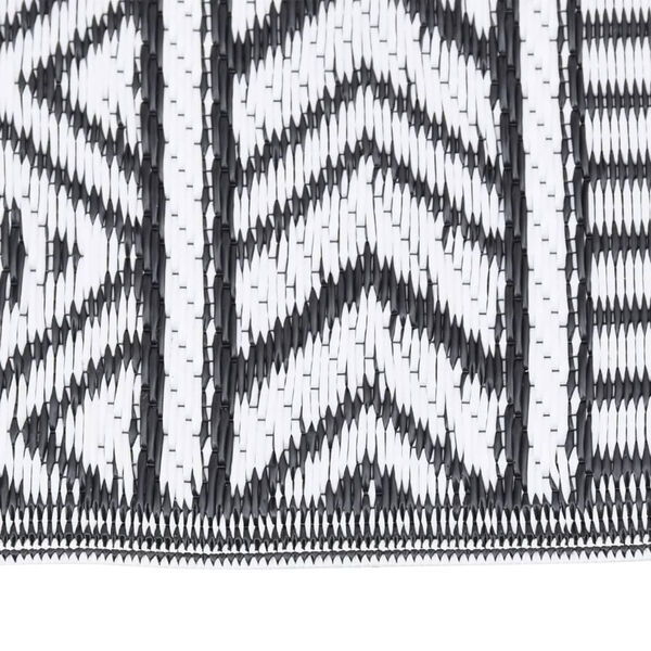 vidaXL Outdoor Rug ARAKIL Black 190x290 cm PP