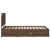 vidaXL Bed Frame with Drawer Brown Oak 120 x 200 cm Engineer Wood