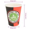 vidaXL Paper Coffee Cups 1000 pcs 12oz 300ml Red and Black