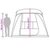 vidaXL Camping Tent with Porch Dome 5-Person Green Waterproof