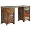 vidaXL Desk | Varied wood tones | Solid reclaimed wood | 140 cm long