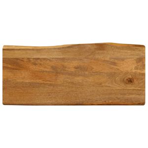 vidaXL Table Top 80x40x2.5 cm Live Edge Solid Wood Mango