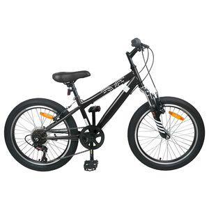 vidaXL Mountain Bike 20 Inches 6-Speed for 5-8 Years Old Black
