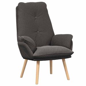 vidaXL Armchair Dark Grey 61 x 78 x 98 cm Sherpa Fabric
