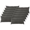 vidaXL Cushion with Pillow HEERLEN 12 pcs Dark Grey Velvet