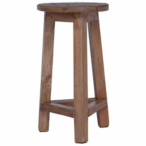 vidaXL Stool Natural 28 x 28 x 50 cm Mahogany Wood