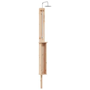vidaXL Outdoor Shower 246 cm Solid Pine Wood and Stainless Steel