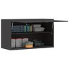 vidaXL Wall Cabinet for Garage with Gas-lift Door Black