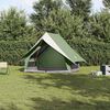 vidaXL Family Tent with Roof Green and White 220 x 220 x 184 cm