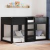 vidaXL Bunk Bed for Kids Black Oak 80 x 200 cm Engineered Wood